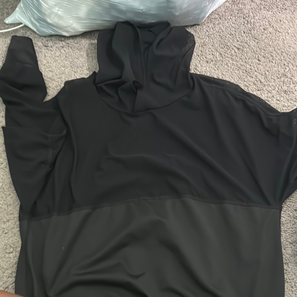 SHEIN Black Oversized Long Sleeve Hoodie